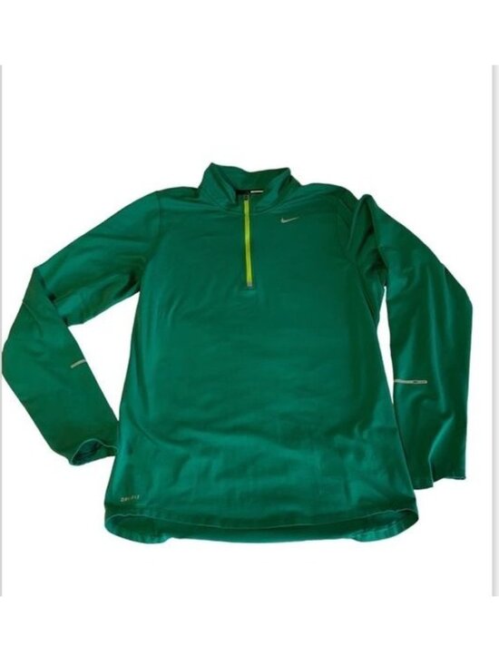 Nike Tops - Nike Dri-Fit Green Long-Sleeve Running Shirt W/ Reflective Accents - S